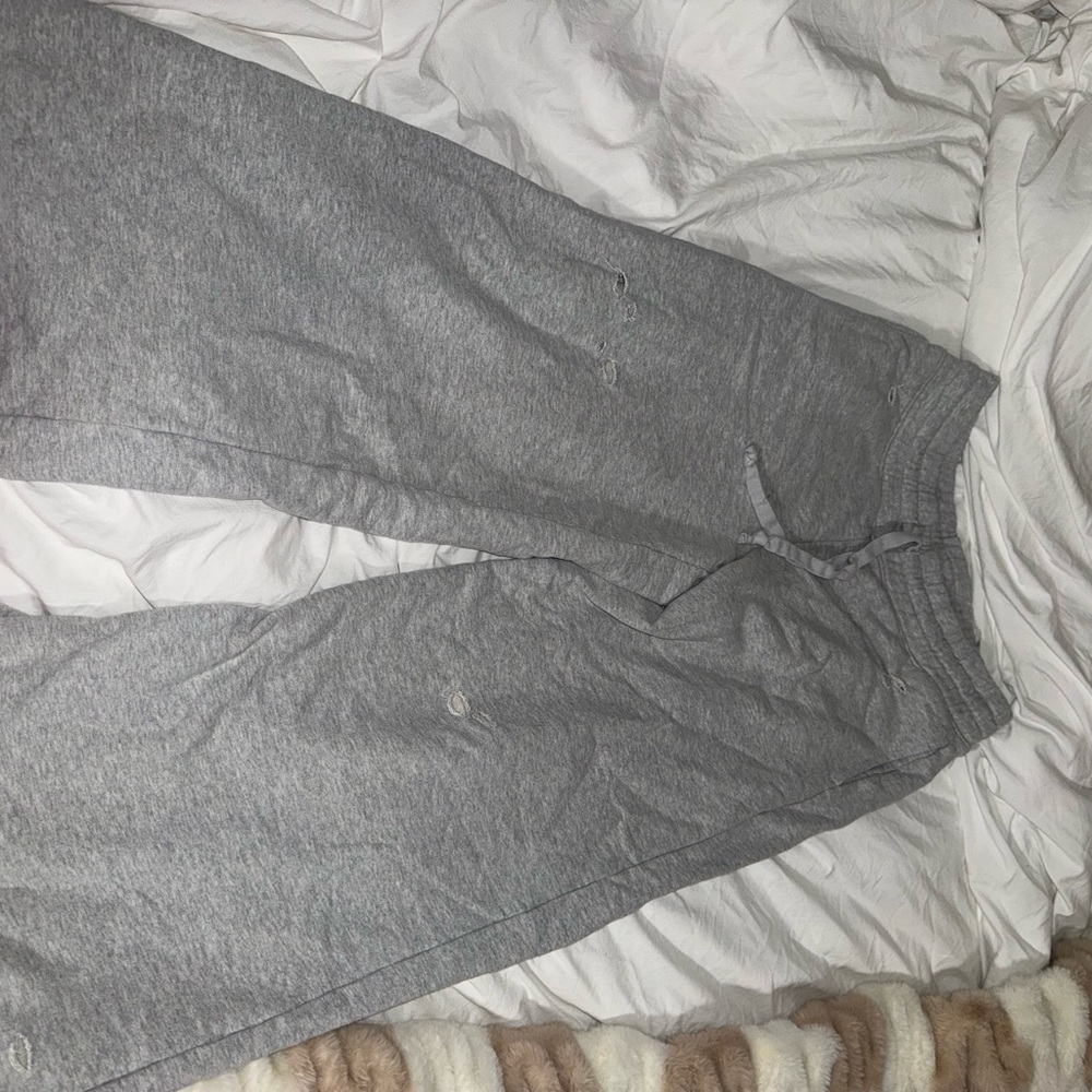 Aerie Gray Wide Leg Pants